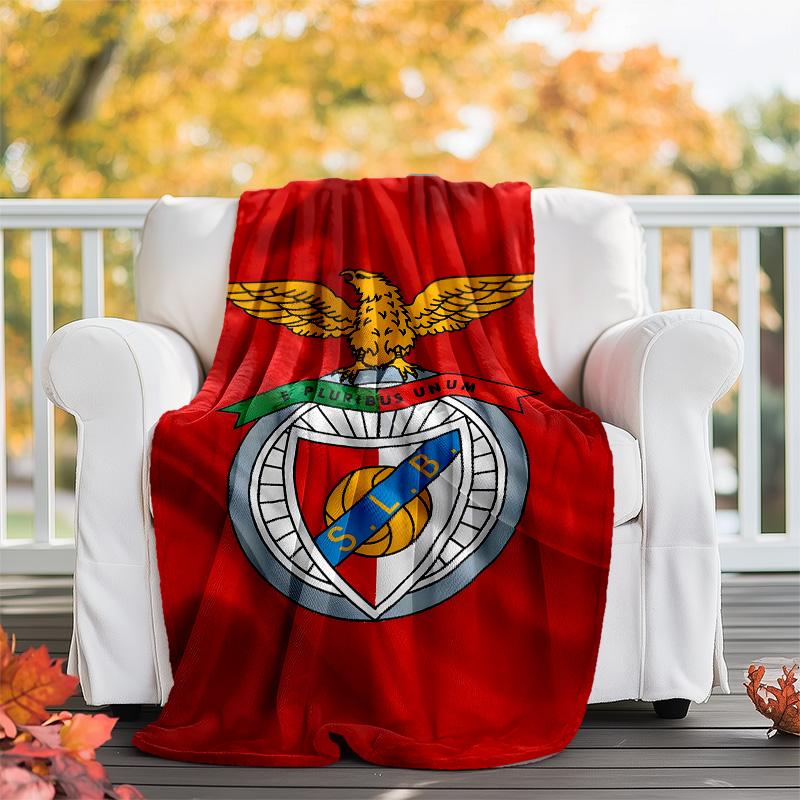 1pc B-Benfica Theme Blanket - Digital Print, Polyester, Cozy for All Seasons, Perfect for Outdoor, and Travel