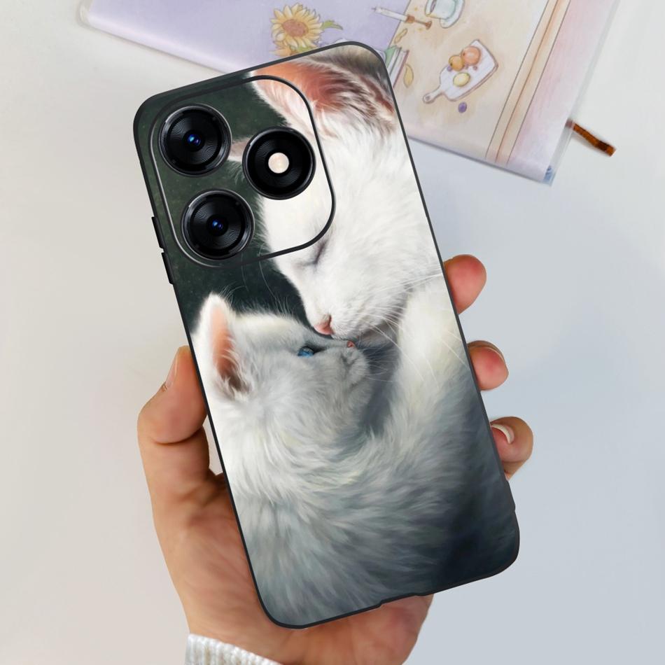 Чехол для телефона Tecno Spark 10 10C 2023 Модный Цветок Кошка Бабочка Мягкий Силикон ТПУ Чехлы Для Tecno Spark10 Spark10c KI5q KI5k