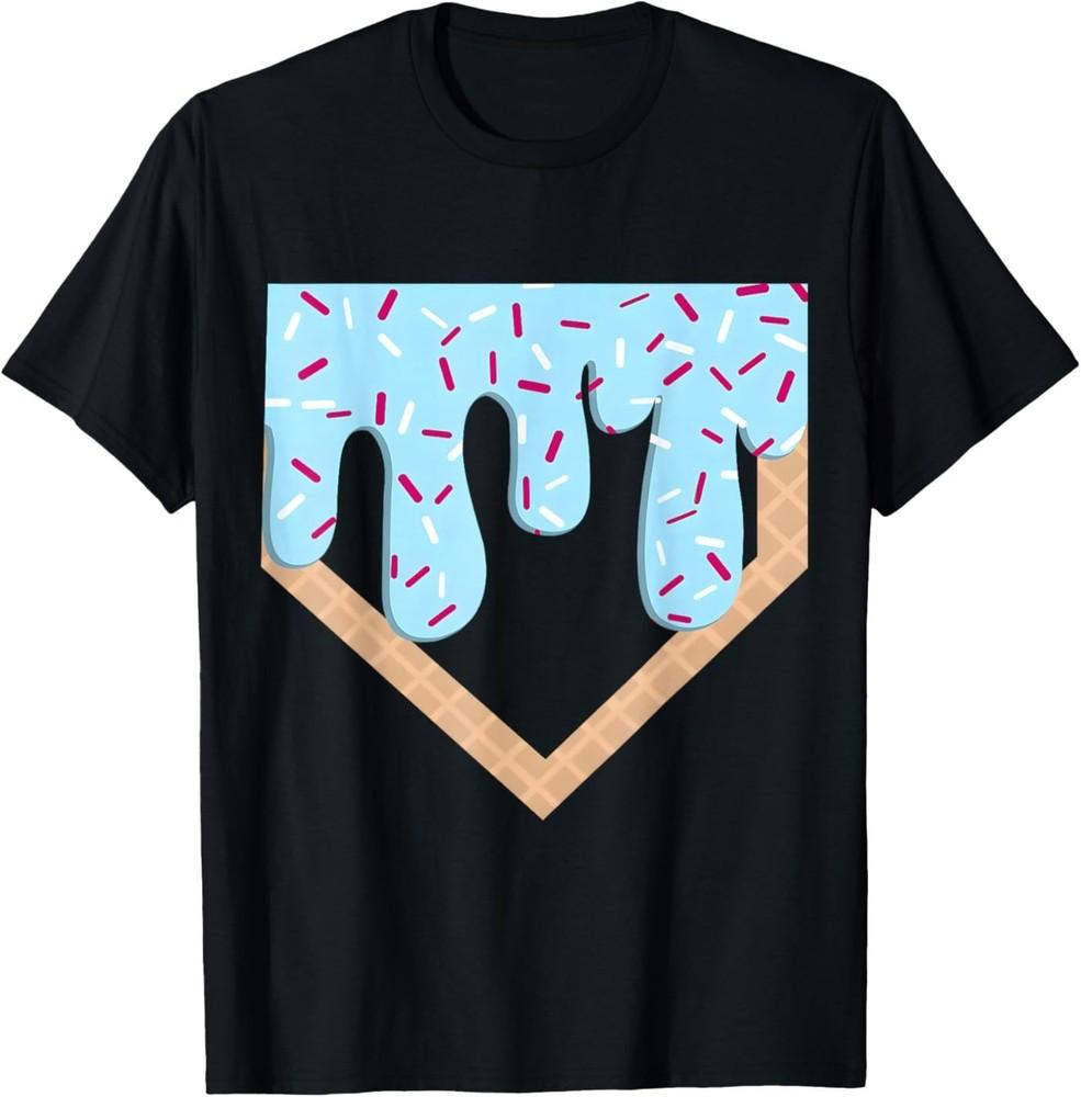 Baseball Lifestyle 101 Одежда Молодежная Бейсбольная Дрип Мороженое Унисекс Футболка