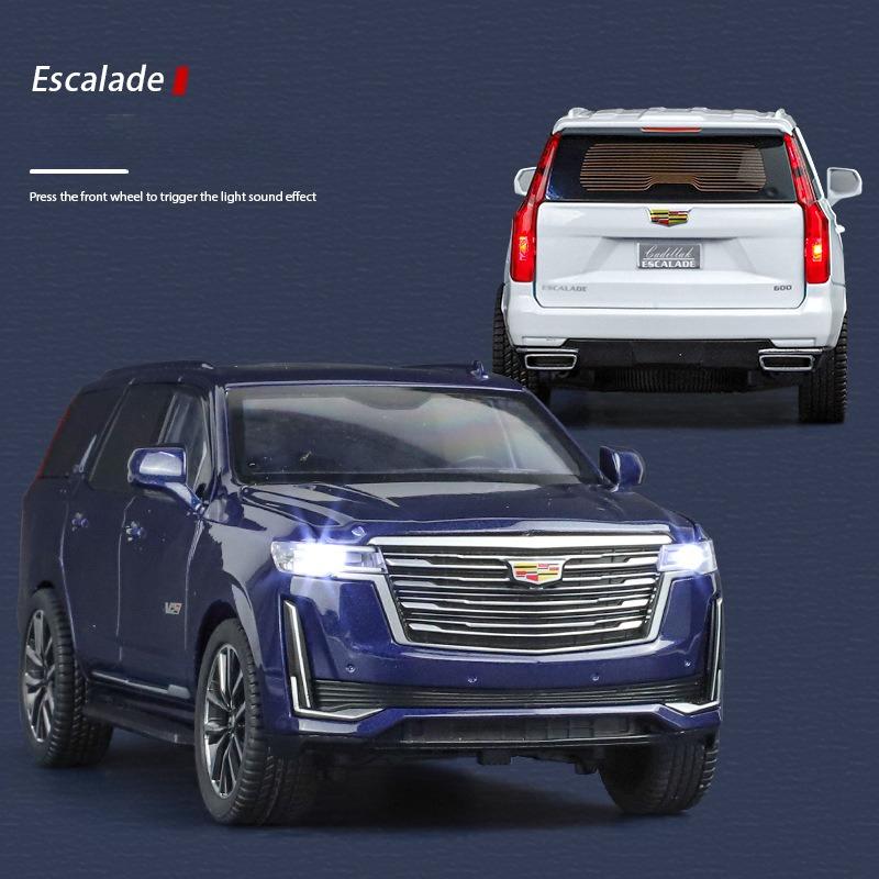 1:24 Escalade Внедорожник Сплав Модель Автомобиля Металл Литье под Давлением Модель Внедорожного Транспортного Средства Симуляция Звука и Света Детские Игрушки Подарок Мальчику