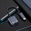 Аудиоадаптер Type-C Универсальная безопасная зарядка 2-в-1 Type-C на 3,5-мм разъем для наушников Aux