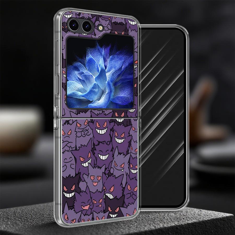 Transparent Soft Phone Cover Case for Samsung Galaxy Z Flip 7 6 5 4 3 ZFlip7 ZFlip6 ZFlip4 ZFlip3 ZFlip5 Hot Pokemon Gengar
