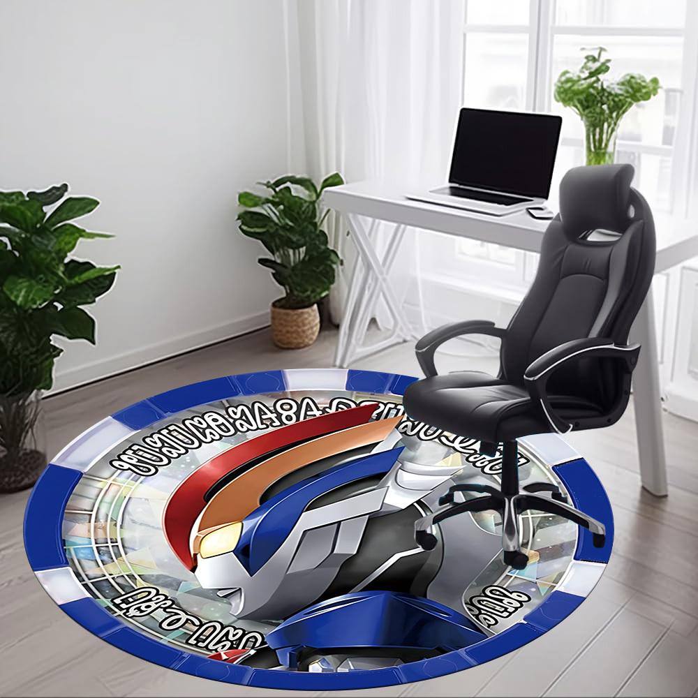 1pc ultraman Chair Carpet for Office Non Slip, Machine Washable Rug for Office, Room Holiday Decor for Christmas, Birthday Polyester