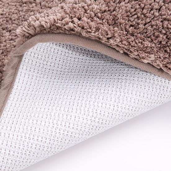 Absorbent Toilet Rug U Shaped Plush Floor Mat Machine Washable Non Slip Contour Bathroom Rug Dry Quickly for Toilet