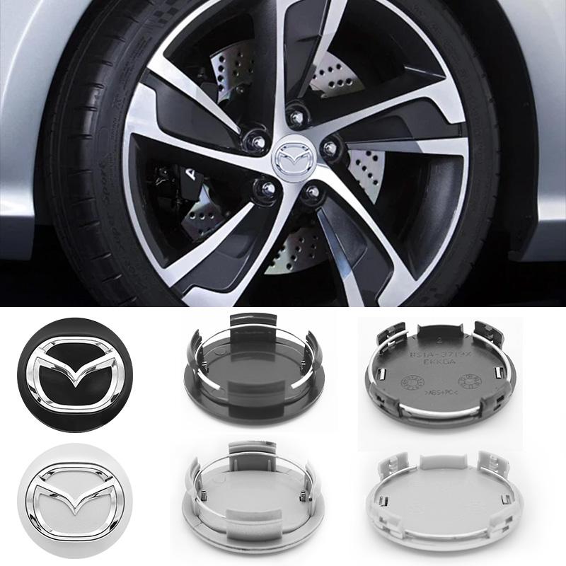 4PCS 56mm Car Wheel Hub Center Caps Rim Cover Badge Emblem For Mazda 3 6 Atenza Axela CX3 CX5 Demio MP MS RX8 2 Auto Accessories NT1