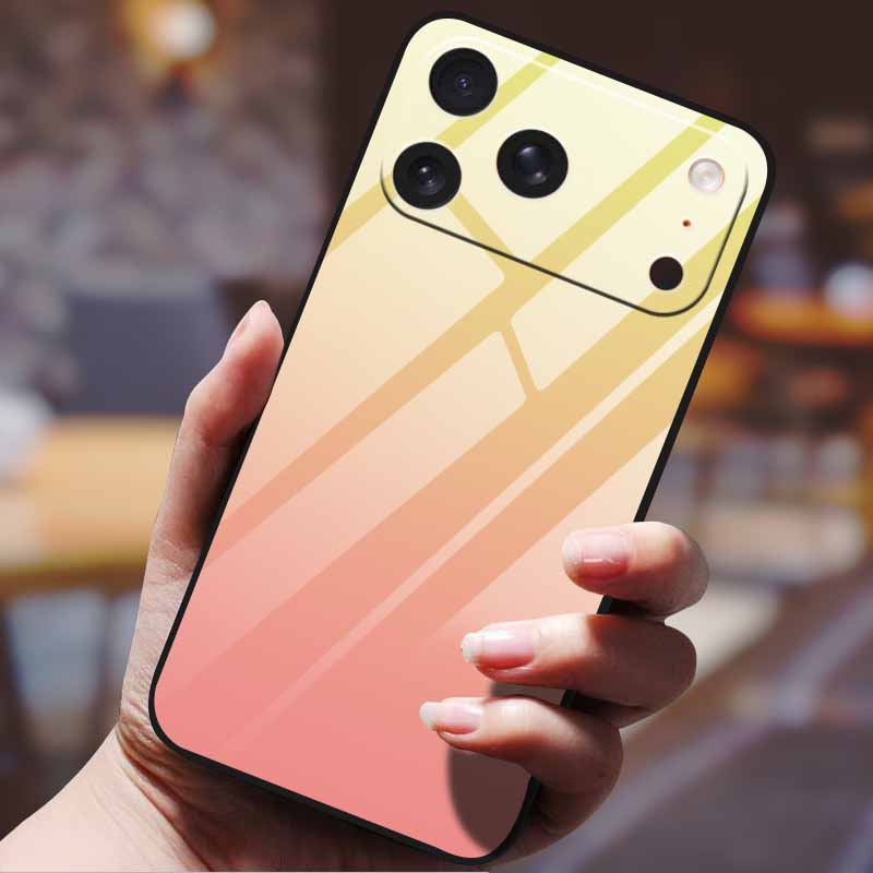 Градиентный чехол для телефона для iphone 17 pro max iphone17 Air Закаленное стекло Жесткая задняя крышка для Apple iphone17pro Узор в конфетных цветах