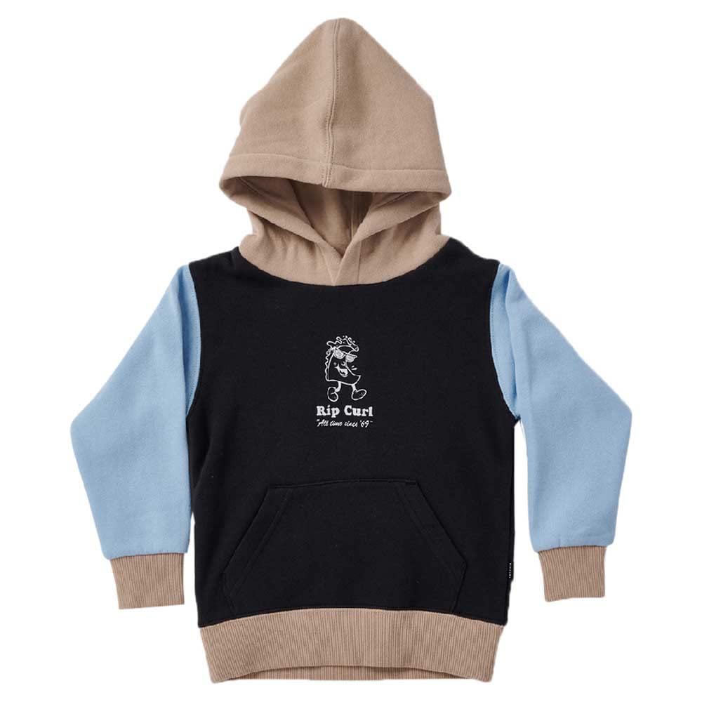 Rip Curl 000TFL Micro Waves Hoodie Winter Washed Size Kids' (Pullover) Black, 3-4 [100cm]