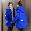 Winter Hooded Parkas Women Thicken Warm Mid Long Down Cotton Coat Woman All Match Casual Cotton Padded Jacket Female