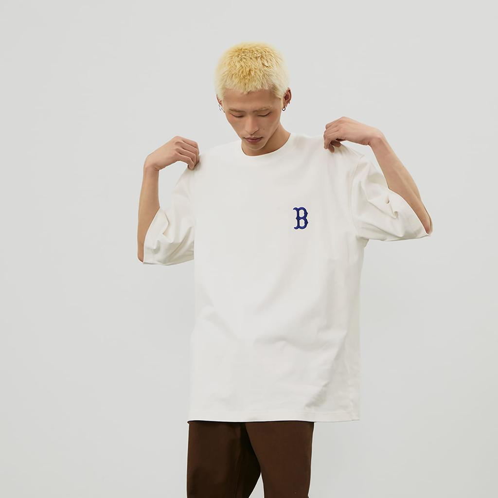 MLB MONOGRAM SS24 T Shirt Unisex Cream 3ATSM0343-43CRS