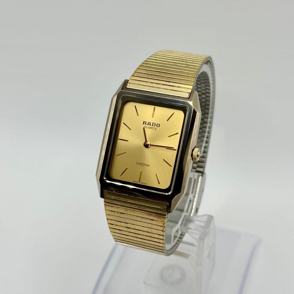 Б/у RADO QZ Rado Diamond Star 121.9521.3 Квадратные Золотой Циферблат