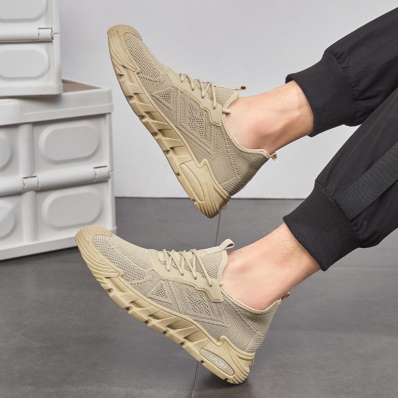 Весенне-летняя новая мужская обувь дышащая сетчатая легкая спортивная обувь на мягкой подошве для бега повседневная обувь большого размера TEMU