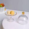Cake Stand with Dome ,Cake Diaplay Plate Holder, Fruit Display Server Tray Serving