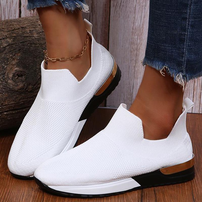 Модная обувь Женские кроссовки Прогулочная обувь для женщин Плоские женские кроссовки Легкие повседневные кроссовки на платформе Slip On Tenis Feminino
