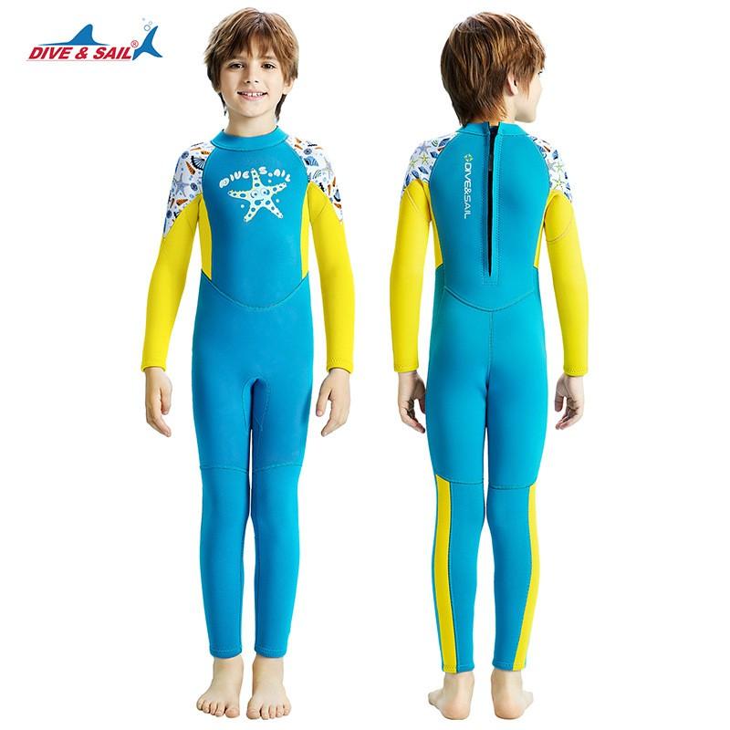 Kids 2.5mm Neoprene Wetsuit Diving Surfing Swimming Warm Long Sleeve Full Body Suit Boys