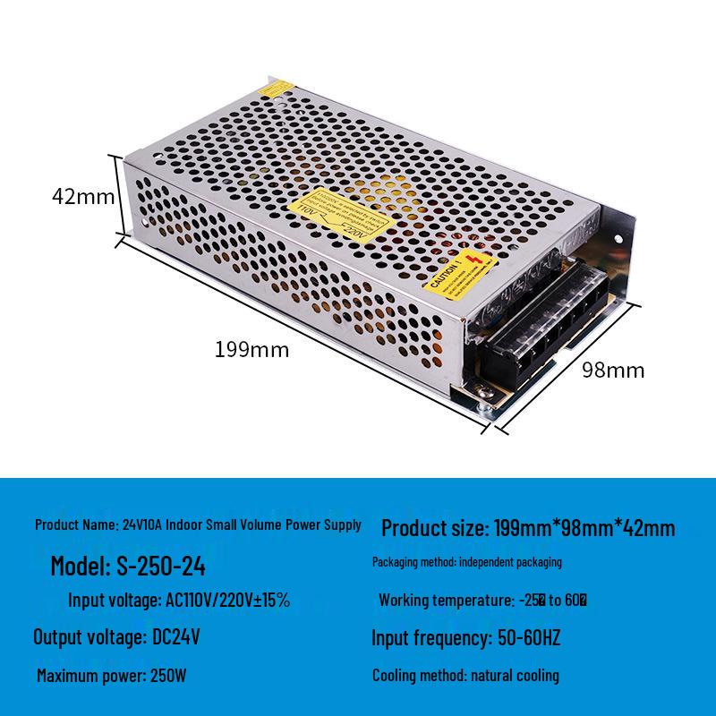 Блок питания 220В в 12В/24В/5В постоянного тока для светодиодных лент - 5А/10А/30А, Трансформатор 60Вт