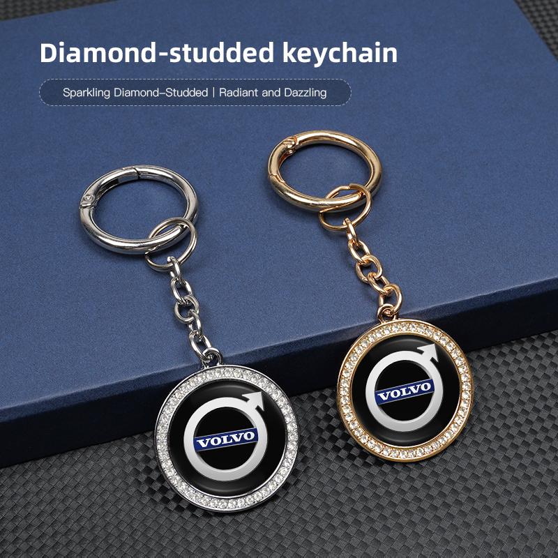 tkseq3 Car logo Key Chain Pendant Keyring Metal Keychain For Volvo ES90 EC40 EX40 EM90 XC90 V90 V60 XC60 V40 S80 S60 S90 C40 XC40 V70 X