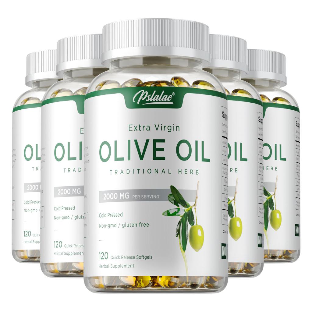Extra virgin olive oil softgels, 2000 mg, antioxidant support, suitable for both men and women.