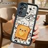 Phone Case: 2D Flat, Suitable for Samsung Galaxy A34 A35 M05 M06 S20 S22 S21 FE Plus 5G Protective Case, Heart-shaped Butter Toast, Perfect Christmas
