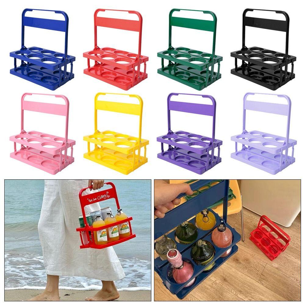 1Pcs Basket Cup Organizer Beer Bottle Carrier Bar Beverage Display Drink Holder New Beer Rack