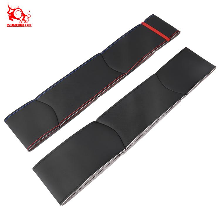 Best Quality Gloss Universal Hand Sewn Black Leather with Holes Steering Wheel Cover Designer