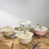 Керамическая миска Ru Han для лапши быстрого приготовления с крышкой