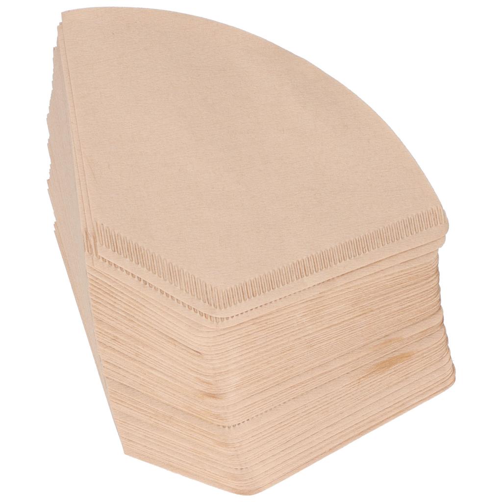 100Pcs/Bag Fan Shaped Coffee Filter Paper Wood Pulp Filter Paper Coffee Making Accessory