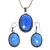 Комплект ювелирных изделий из танзанита, кварцевый драгоценный камень, подвеска, ожерелье 18-20 дюймов