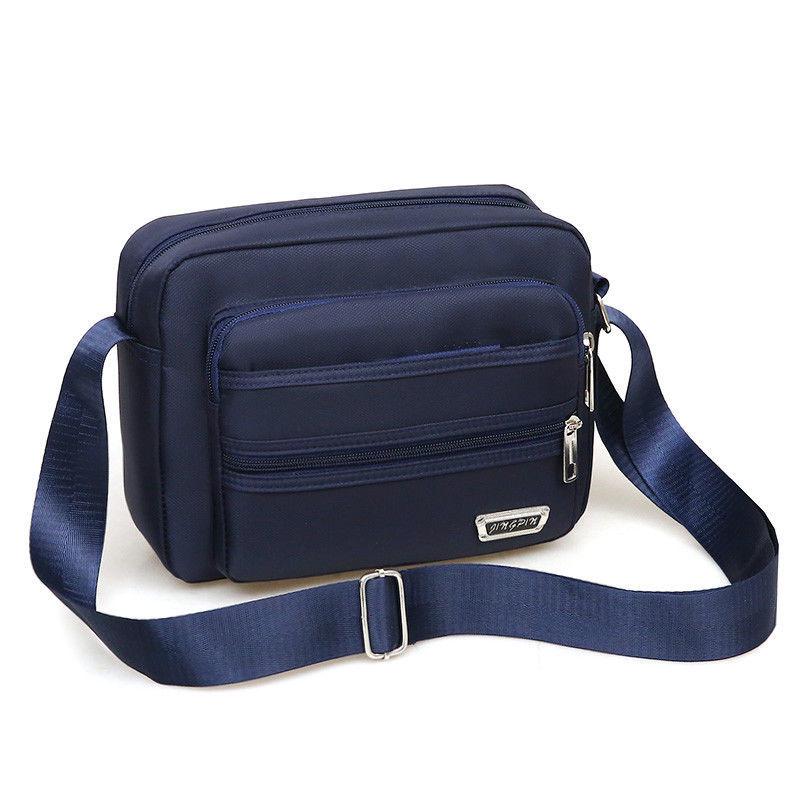 Женский рюкзак через плечо: Нейлоново-холщовая сумка через плечо большой вместимости для людей среднего и пожилого возраста.