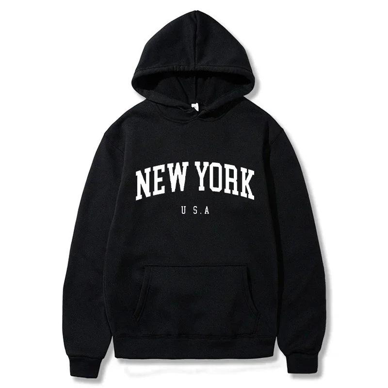 Men Women  York U.S.A City Hoodies Fashion Le