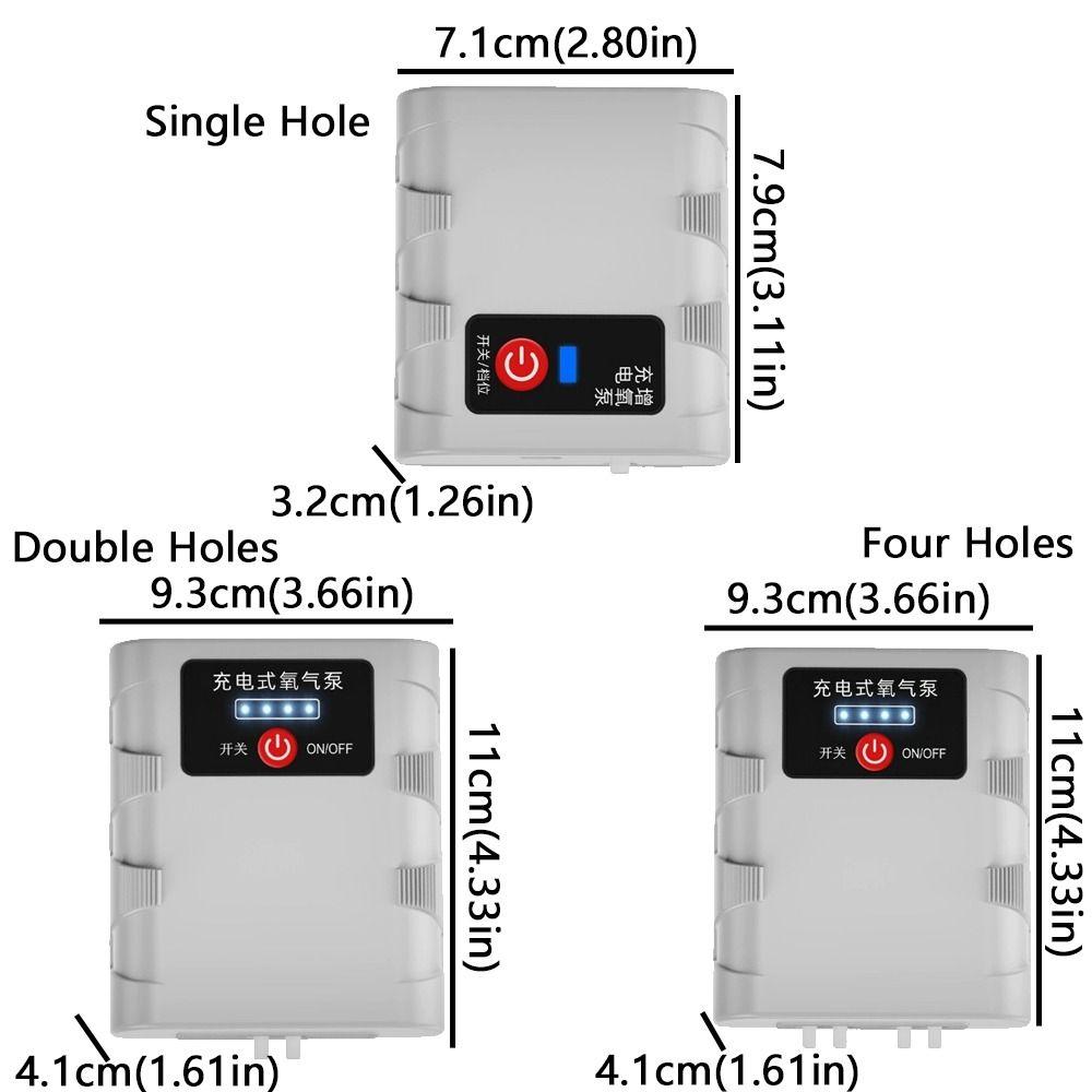 High Air Flow Fish Tank Air Pump USB Rechargeable Aquarium Aerator Aquarium Oxygen Pump Fishing