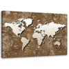 Canvas Print, Old Retro World Map