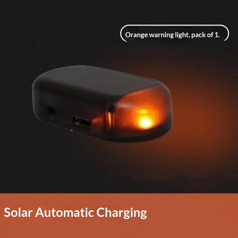 1Pc Solar Powered Dummy Car Security Light No Wiring Wireless LED Fake Alarm Flashing Lamp Anti-Theft for SUV Truck Van Parking