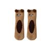 Winter Socks Fashion Cartoon Coral Thickened Plush Middle Socks