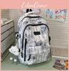 Backpack Student Art With Ink And Wash Print Designs For Teens Daily School Use