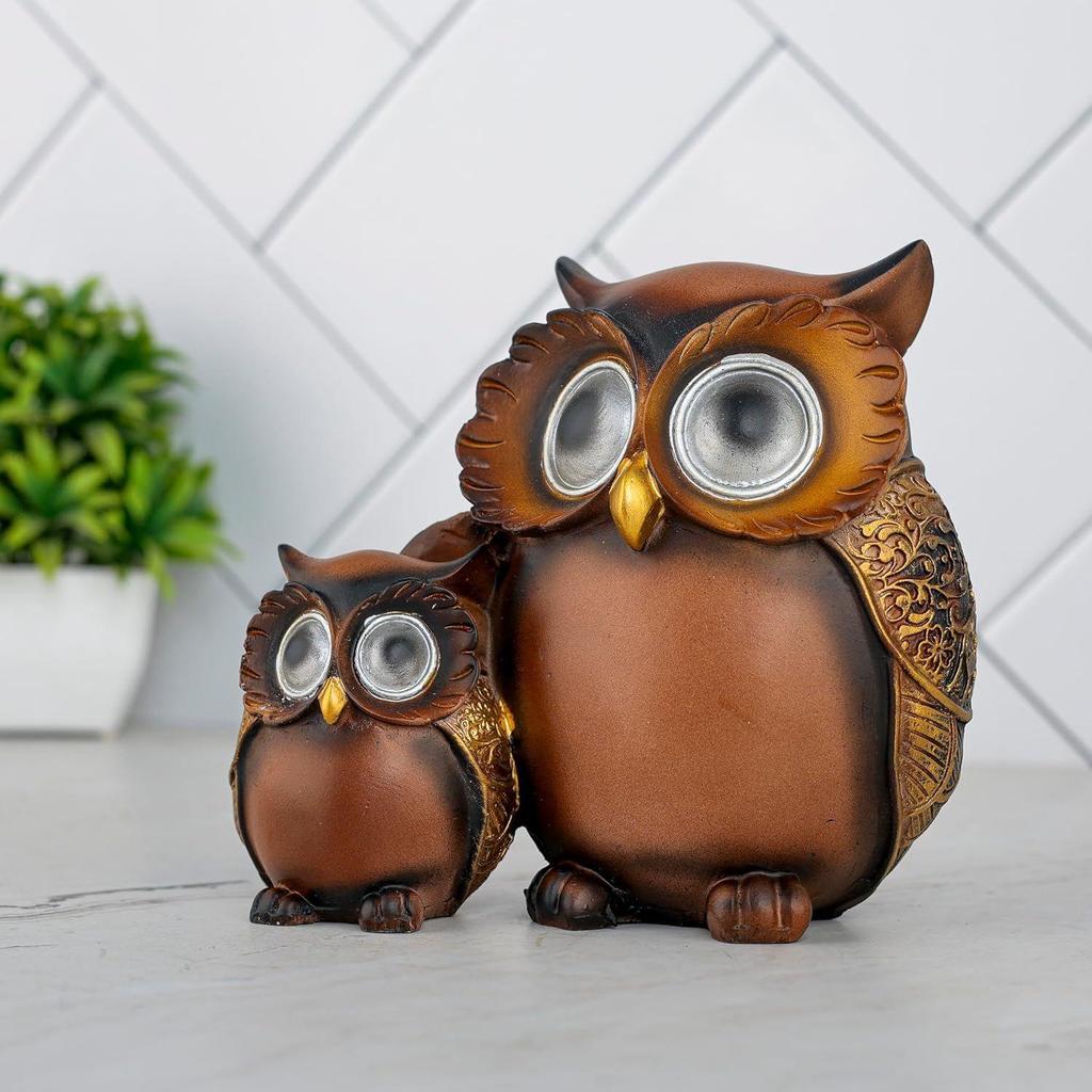 Owl Statue for Good Luck Showpiece Home Decor Items for Living Room and Gifts