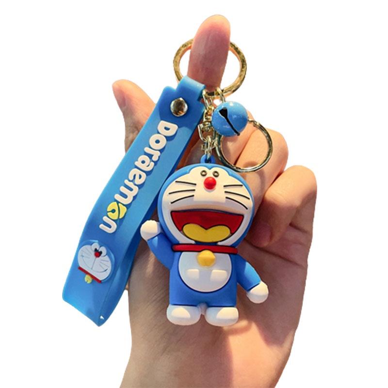 Милый брелок Дораэмон из ПВХ, брелок для ключей от машины, аксессуары для сумки, оптом