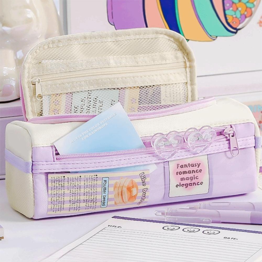 Large Capacity Korean Pencil Bag Cosmetics Storage Stationery Storage Bag Office Supplies