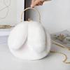 Plush Crossbody Bag Handheld Princess Bag Imitation Fur Bag Female Chain Bag Hundred with Cute Rabbit Ears Package