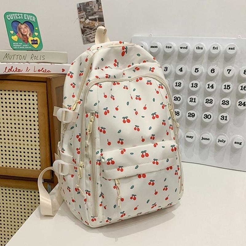 Милый Школьный Рюкзак для Девочек Большой Вместимости Ученическая Сумка Портативный Дорожный Органайзер для Хранения Книг для Подростков