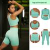 Seamless European and American Yoga Set: Women's Sports Bra & High-Waisted Pants with Long Sleeves