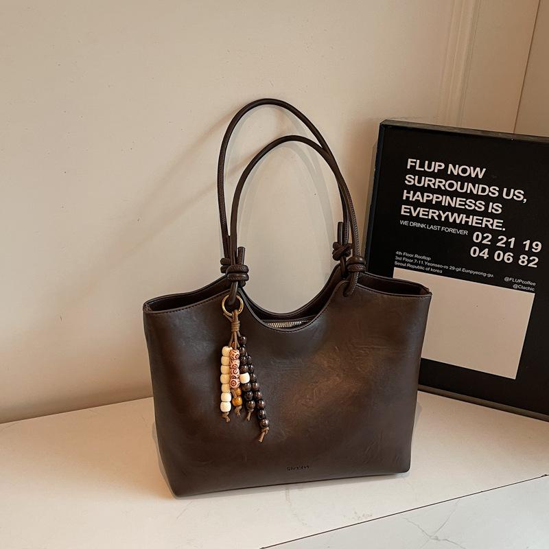 Ретро Сумка-подмышка с высокой привлекательностью, Вместительная сумка для поездок на работу, Простая сумка-тоут через плечо