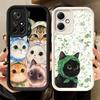 Милый Цветочный Платок Котенка Мягкий Чехол для Телефона для Xiaomi Poco X7 X6 X5 Pro X4 Gt X3 F7 Ultra M8 M7 Redmi 15C 15 14C 13 13C 12 12C
