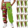 Kids' Fashion Christmas Print Loose-Fit Waistband Casual Sweatpants