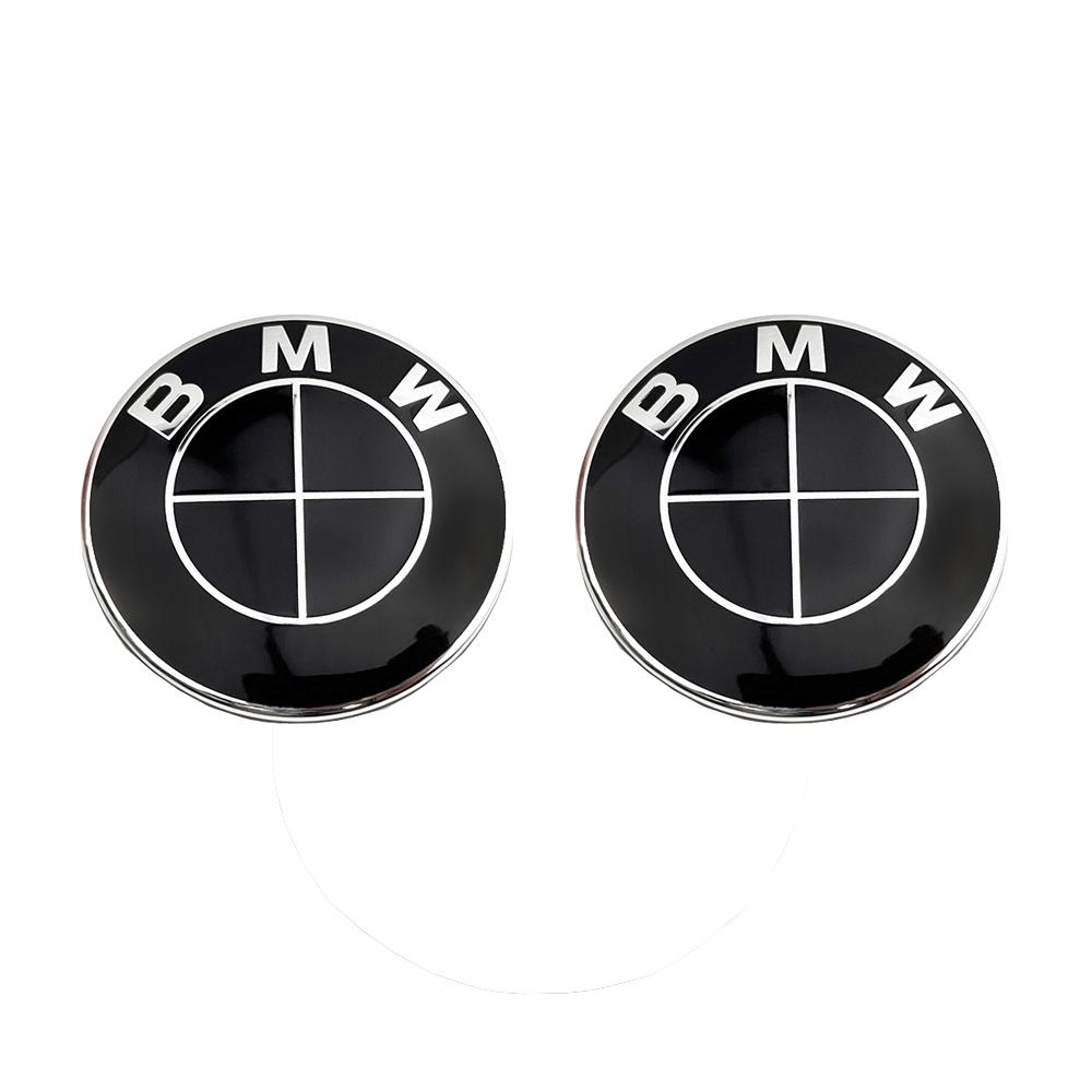 Car Hood Emblem Front Bonnet Logo Trunk Badge 2Pcs 74mm 82mm For BMW E46 E90 E39 E60 E36 E30 E61 E91 E92 E87 F10 F20 F30 X3 X5 xj4
