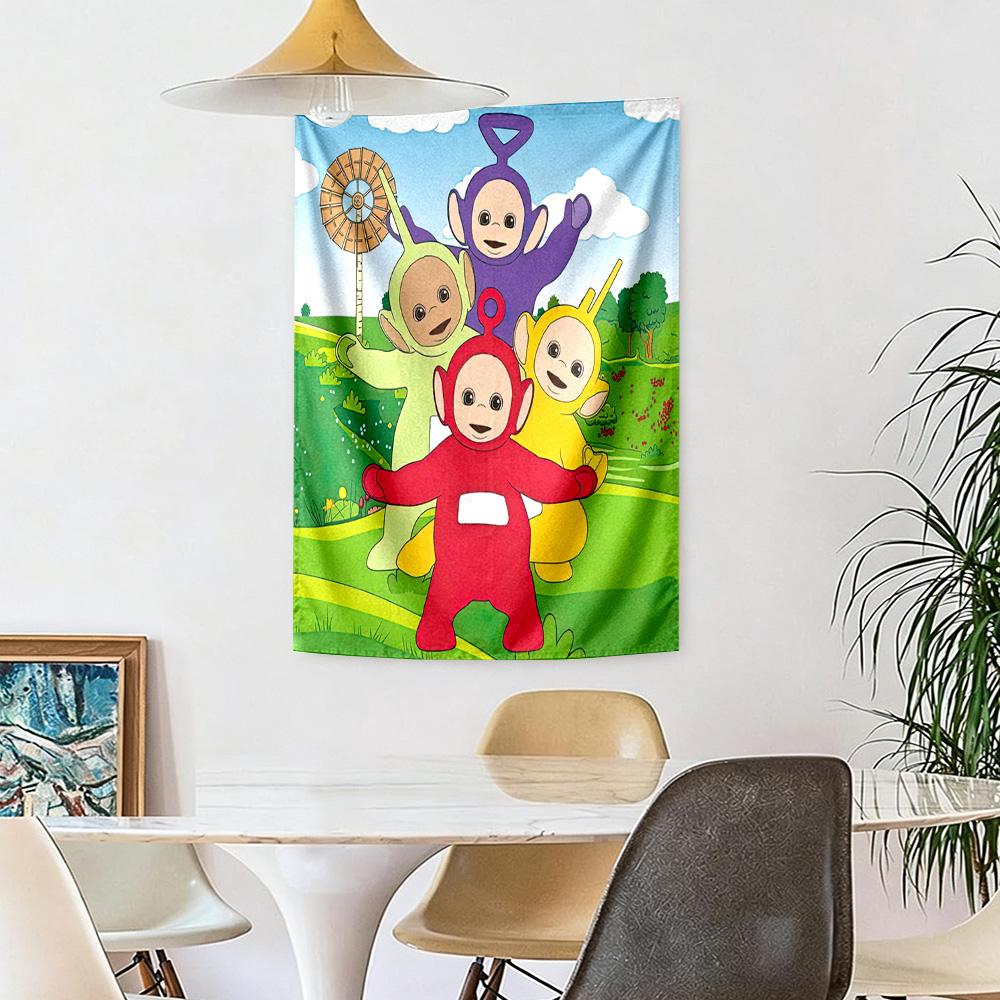 Teletubbies Wall Decor Tapestry Art For Pet Memorial Birthdaywedding Party Backdrop Family Gift