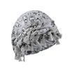 Tassel Durag Satin Lined Skull Cap, Soft Cotton Pirate Head Wrap, Adjustable Fringe Tassel Bandana, Hip Hop Hair Protection Bonnet for Men Women