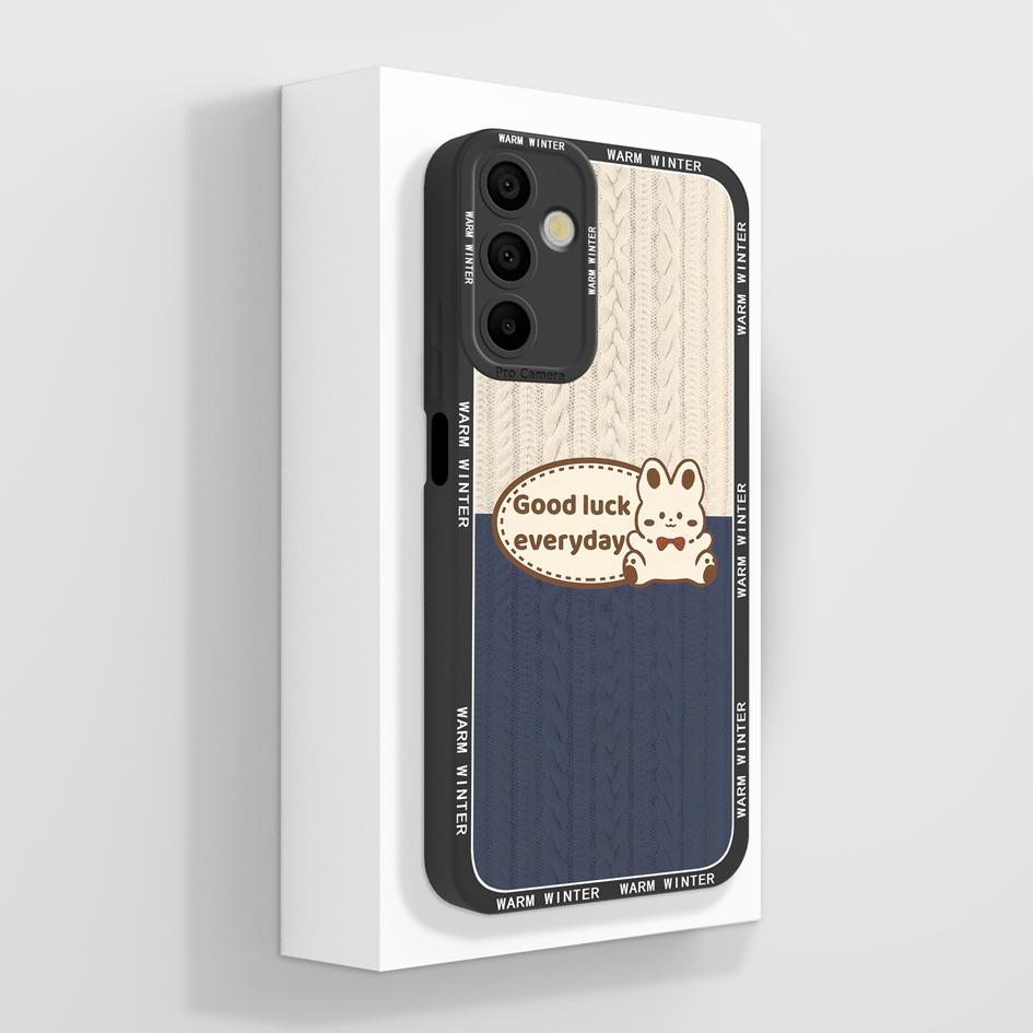 Чехол для телефона Samsung Galaxy A15 A 15 4G 5G. Роскошный модный дизайн. Матовый черный квадрат. Высококачественный мягкий жидкий силиконовый чехол для бампера Samsung.