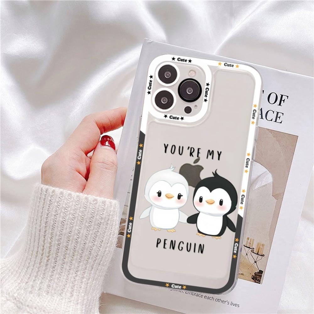 Cute Cartoon Penguin Phone Case For Redmi 7 8 9 A For Redmi Note 5 7 8 9 10 11 Pro Max 4G 5G Funfas