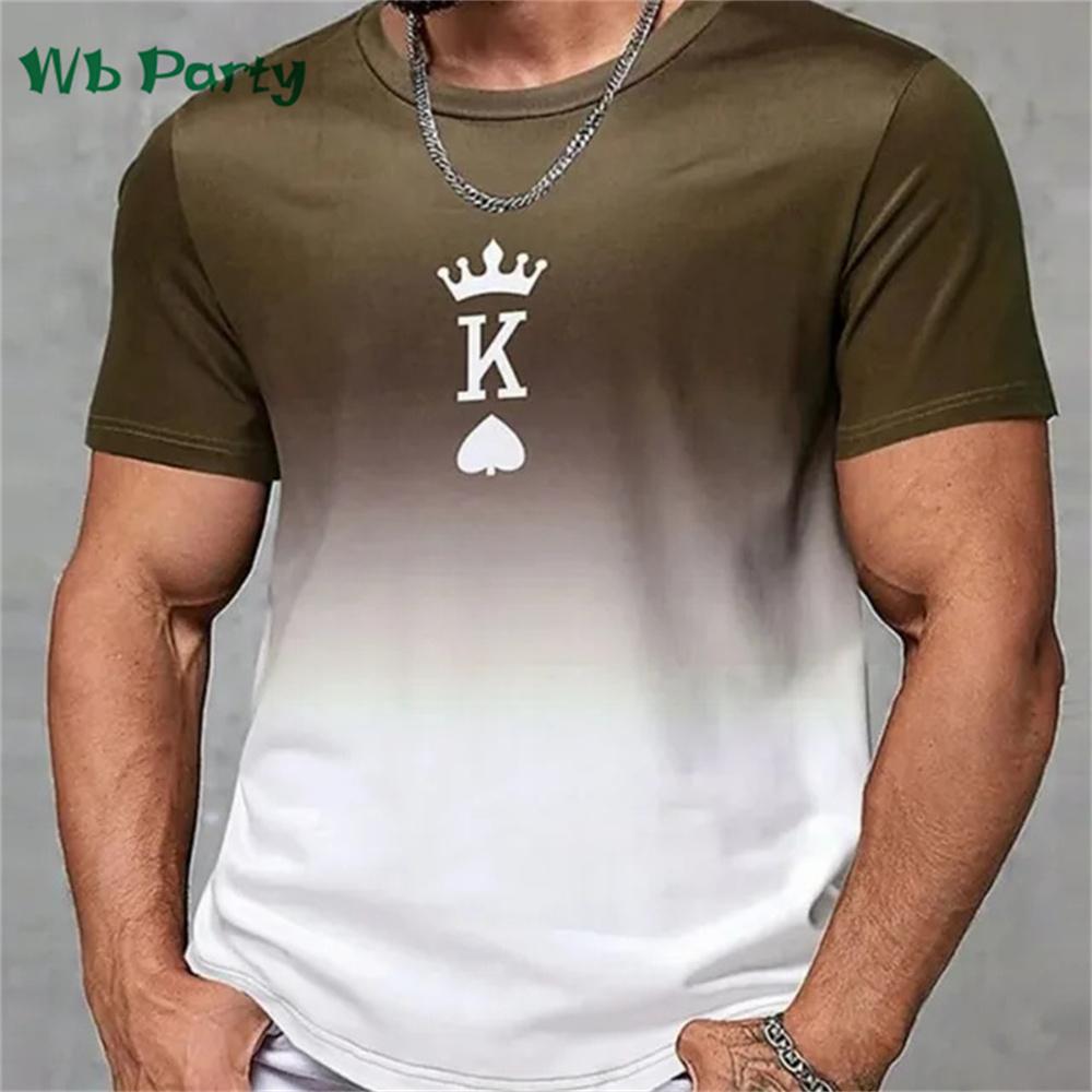 Gradient Print Clothes 3D Print Men's Summer Clothes T-Shirts Oversize Short Sleeve Tee Men Short Sleeve Tee Gym Clothing Men