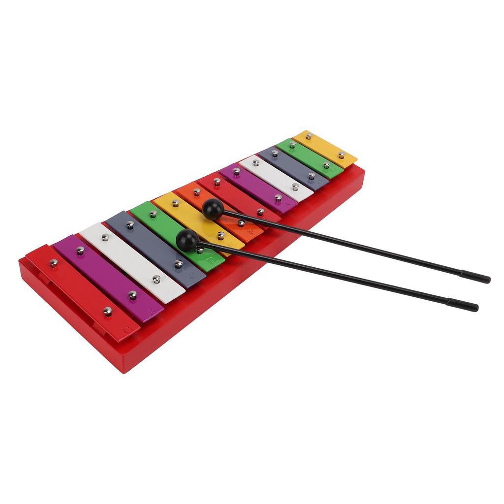 Colorful Xylophone Aluminum Birch 13 Tones Professional Glockenspiel for Creating Music
